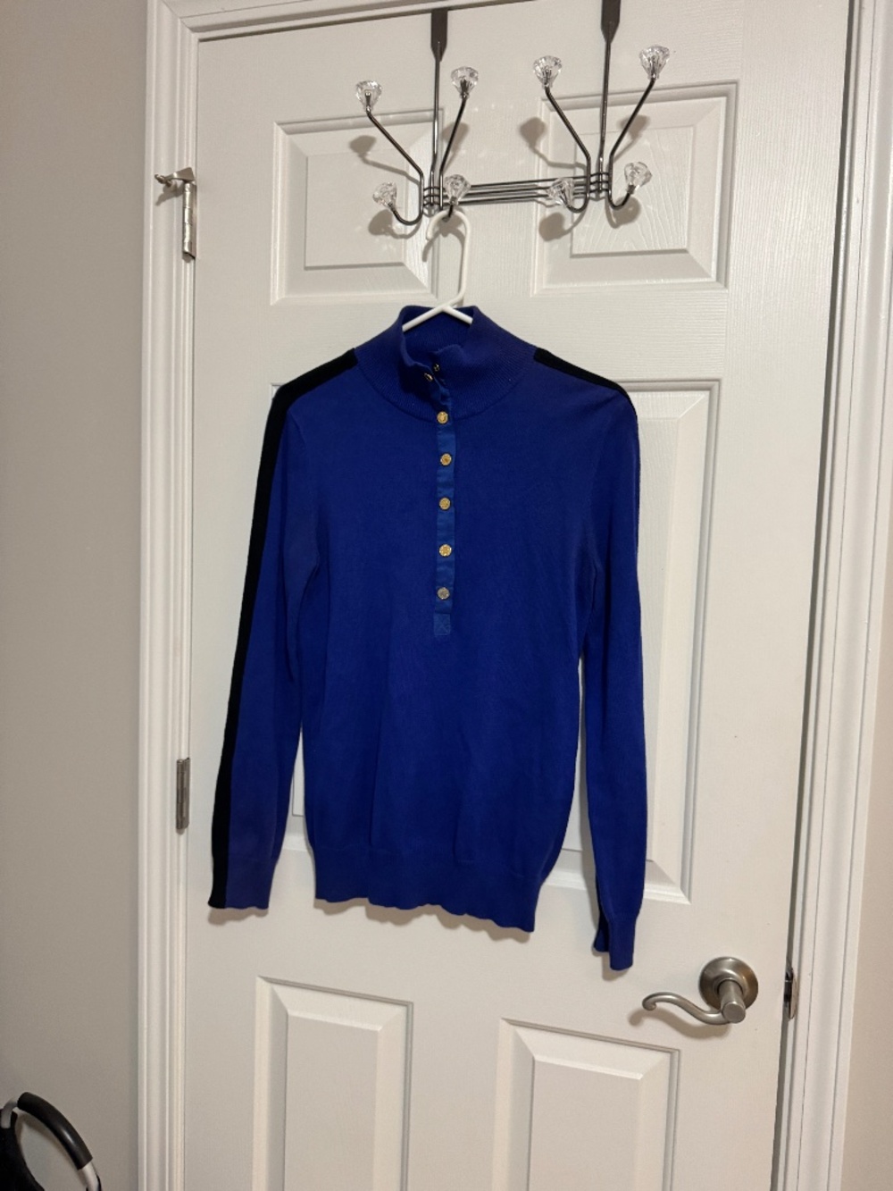 Ralph Lauren Blue turtleneck button up sweater